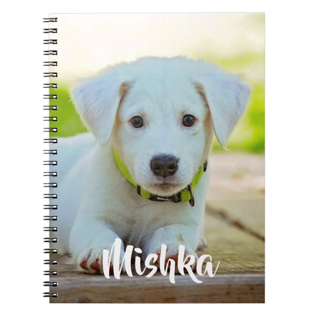 Caderno Espiral Foto personalizada personalizada de estimação (Frente)