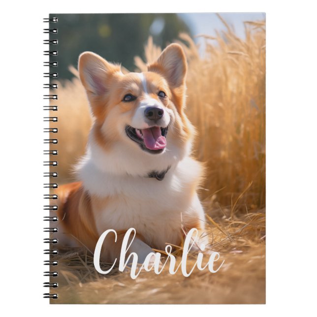 Caderno Espiral Foto Pet Personalizada (Frente)