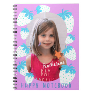 Caderno Espiral Foto Rosa de Morango