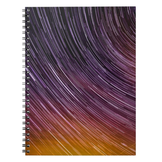 Caderno Espiral Foto Timedse do céu estrelado (Frente)