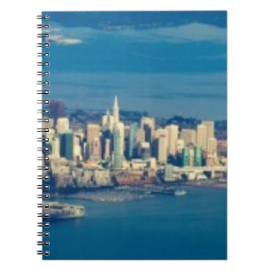 Caderno Espiral Fotografia aérea do San Francisco Bay