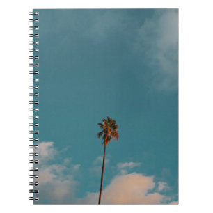 Caderno Espiral Fotografia de baixo ângulo da palmeira sob o céu