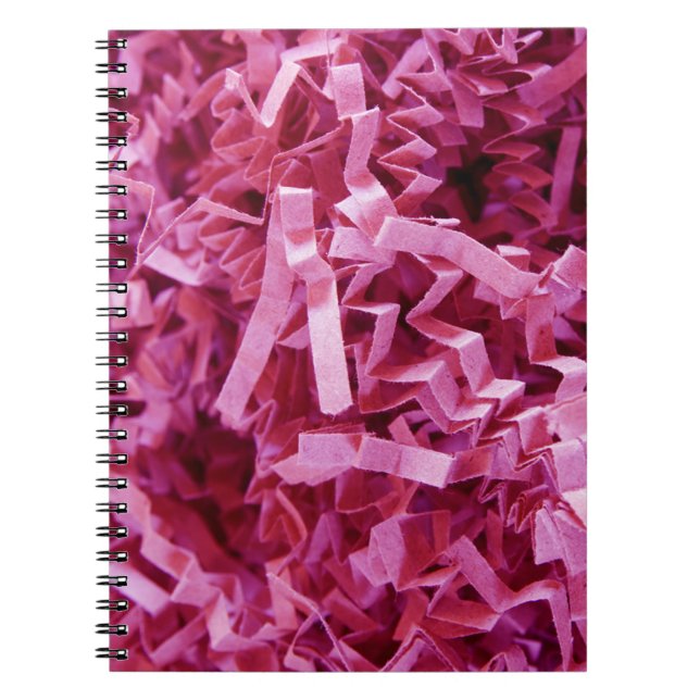 Caderno Espiral Fotografia de fechamento de papel rasgada, rosa-ro (Frente)