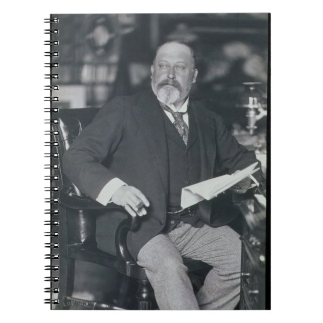 Caderno Espiral Fotografia do retrato de Edward VII (1841-1910) (Frente)