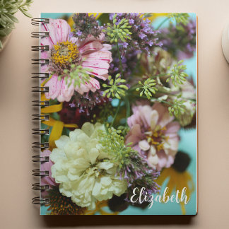 Caderno Espiral Fotografia Floral Personalizada de Flores Selvagen