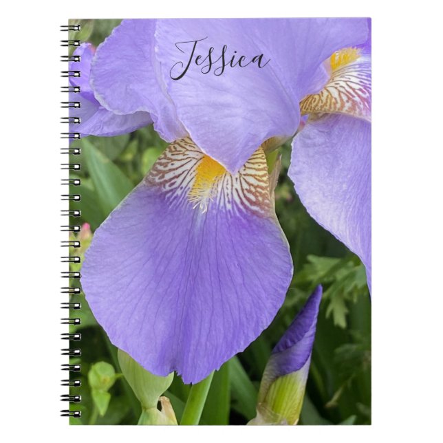 Caderno Espiral Fotografia Floral Roxa (Frente)