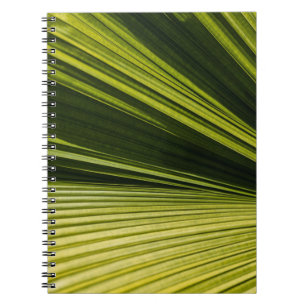 Caderno Espiral Fotografia macro de folha verde
