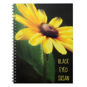 Caderno Espiral Fotografia Susan de olhos pretos amarelas