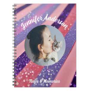 Caderno Espiral Fotografias Personalizadas e Glitter de Fotografia