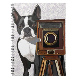 Caderno Espiral Fotógrafo de Boston Terrier 2