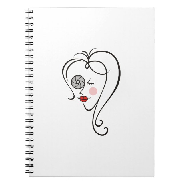 Caderno Espiral Fotógrafo feminino (Frente)
