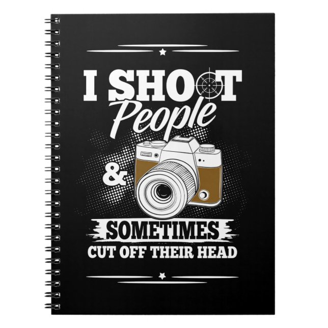 Caderno Espiral Fotógrafo tira Pessoas todo dia (Frente)