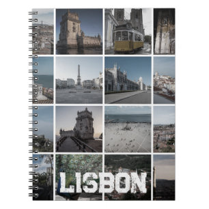 Caderno Espiral Fotos de Mosaico Lisboa, Portugal