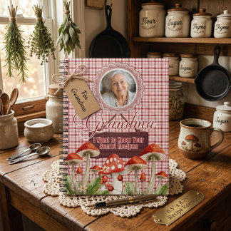 Caderno Espiral Fotos de Receitas Secretas Personalizadas da Vovó