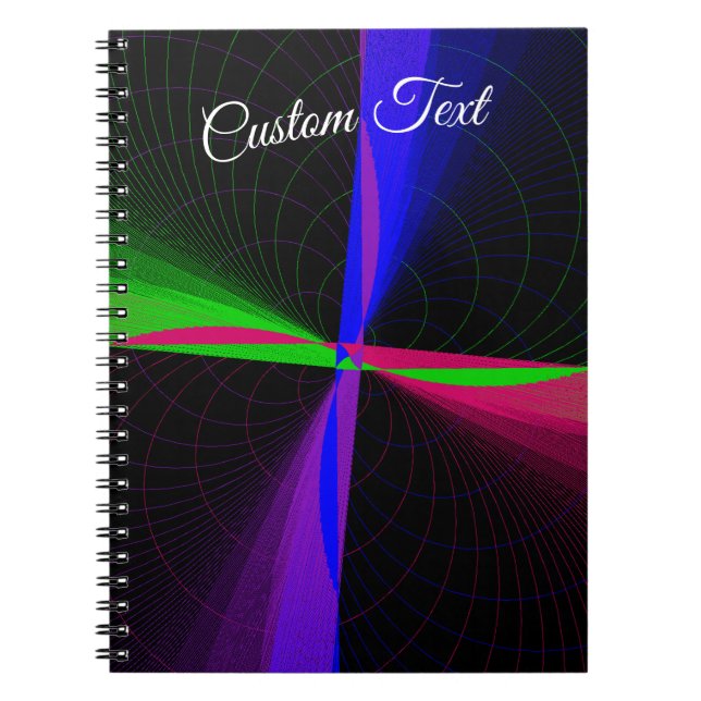 Caderno Espiral Four-Way Geometric Wave Spiral Notebook (Frente)