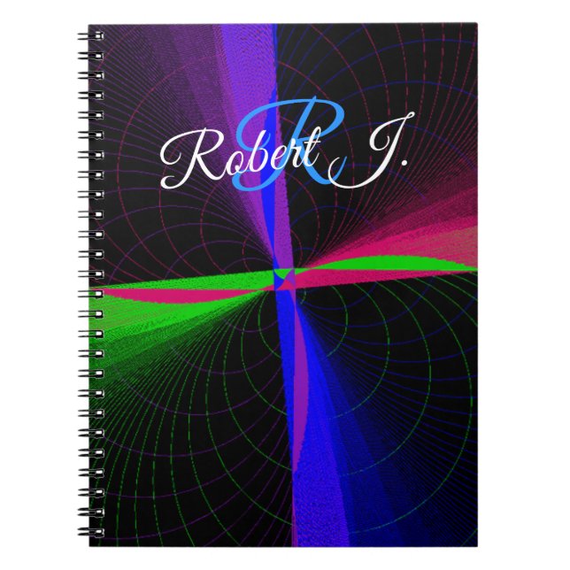 Caderno Espiral Four-Way Geometric Wave Spiral Notebook (Frente)