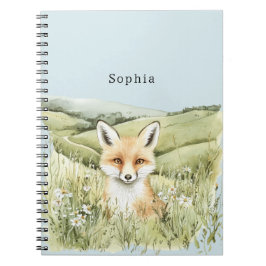 Caderno Espiral Fox Daisy Flowers