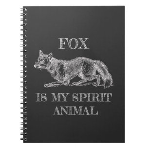 Caderno Espiral Fox é a minha ilustração engraçada de citação do E