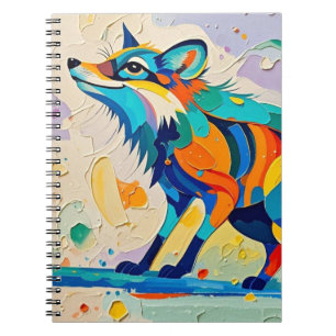 Caderno Espiral Fox Expresso abstrato art design