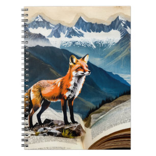 Caderno Espiral Fox Glaciar   Diário para notebook