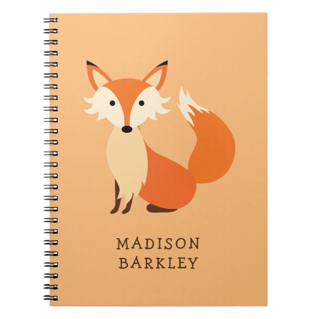 Caderno Espiral Fox Kid's Cute Woodland Animal (Frente)