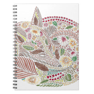 Caderno Espiral Fox nas folhas