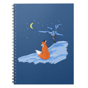 Caderno Espiral Fox Noturna de inverno