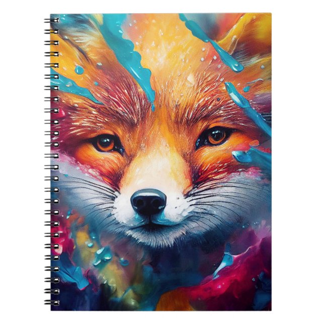 Caderno Espiral Fox Red Fox Animal Discovery Adventure Nature (Frente)