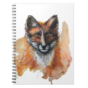 Caderno Espiral Fox - Spirit Animal, Watercolor Totem Joga Guide A