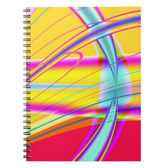 Caderno Espiral Fractal Abstrato 061012e (Frente)
