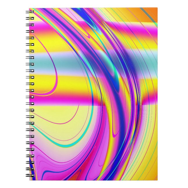 Caderno Espiral Fractal Abstrato 061012f (Frente)