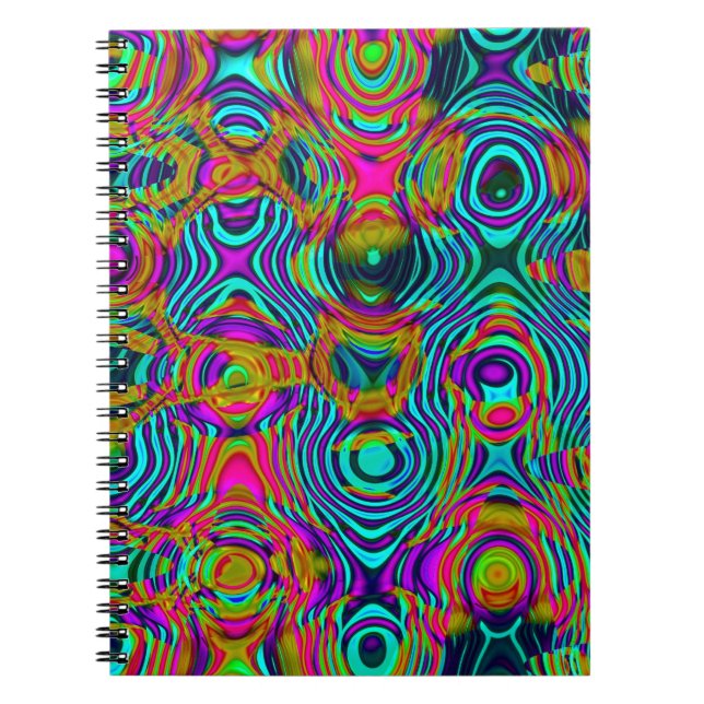 Caderno Espiral Fractal Abstrato 191111a (Frente)