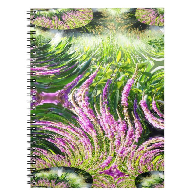 Caderno Espiral Fractal de Paisagem do Cog (Frente)