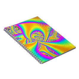 Caderno Espiral Fractal De Vidro Fundido Dicróico Fundido