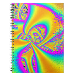Caderno Espiral Fractal De Vidro Fundido Dicróico Fundido
