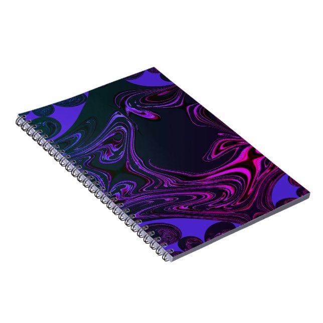 Caderno Espiral Fractal Psicodélico (Lado Direito)