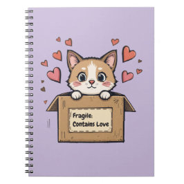 Caderno Espiral Fragile: Contains Love