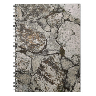 Caderno Espiral Fragmento de pedra negra e cinza
