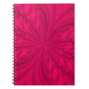 Caderno Espiral Framboesa de abstrato