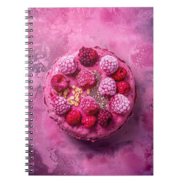 Caderno Espiral Framboesas,