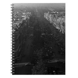 Caderno Espiral França Antiga Paris avenida champs elysees