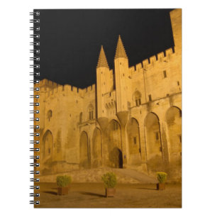 Caderno Espiral França, Avinhão, Provença, Palácio Papal à noite