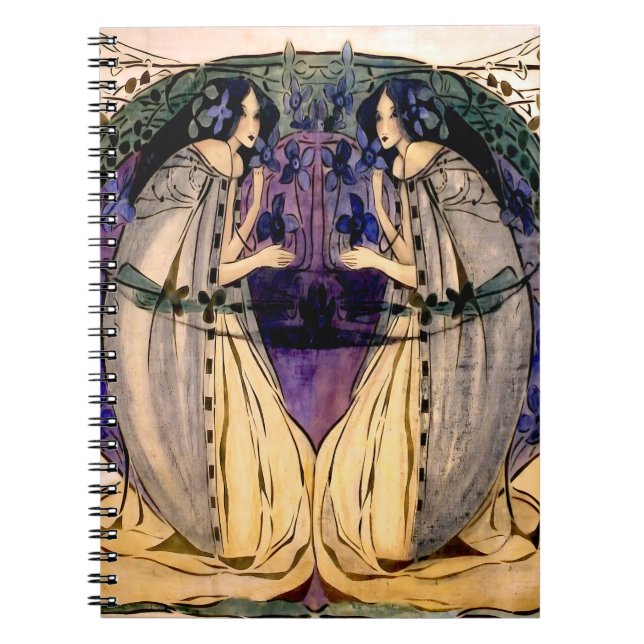 Caderno Espiral Frances MacDonald - Primavera (Frente)