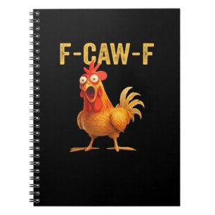 Caderno Espiral Frango Criativo Casual Engraçado F-Caw-F