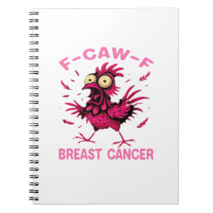 Caderno Espiral Frango Engraçado F-Caw-F Camisa de Conscientização