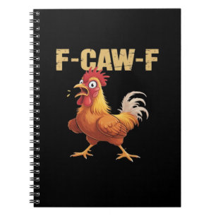 Caderno Espiral Frango F-Caw-F Clássico Divertido Retro