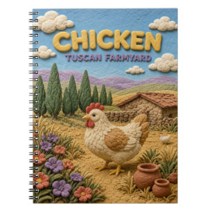 Caderno Espiral Frango Tuscan Farmyard Moderno KlayKoo