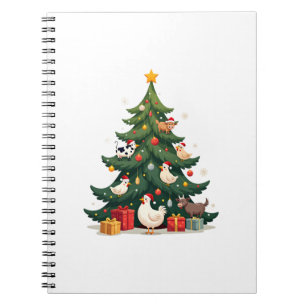 Caderno Espiral Frango Vaca Bode Cavalo Fazenda Animal Fazendeiro 