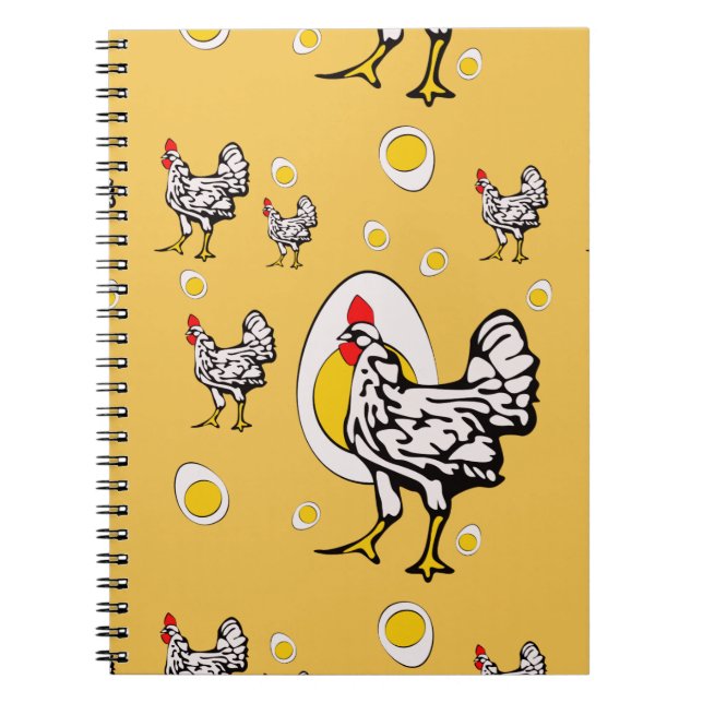 Caderno Espiral Frangos Retro (Frente)