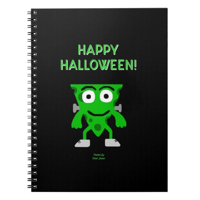Caderno Espiral FrankenCheese Halloween Saudações Spiral Notebook (Frente)